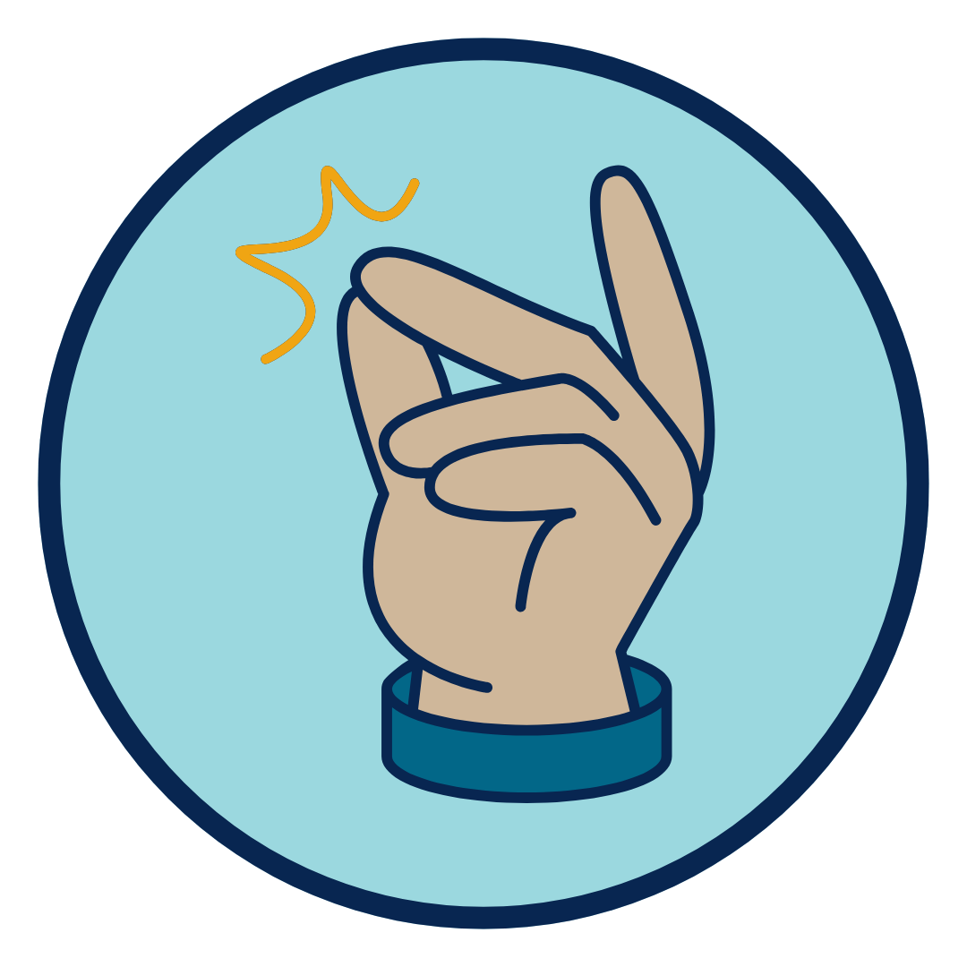 Illustration of fingers snapping.
