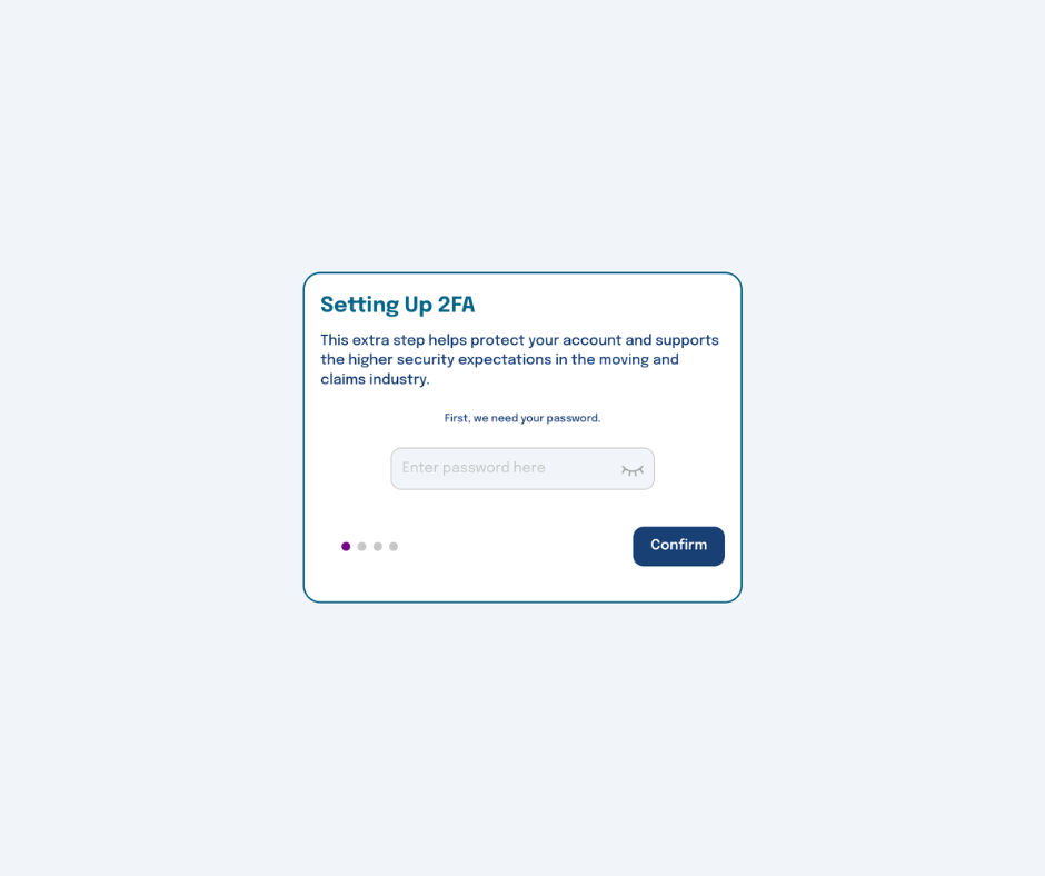 2FA Page Two-Factor authentication page