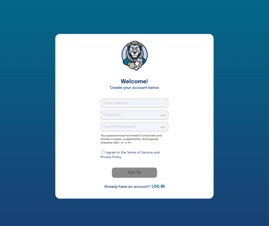 New Account Create login