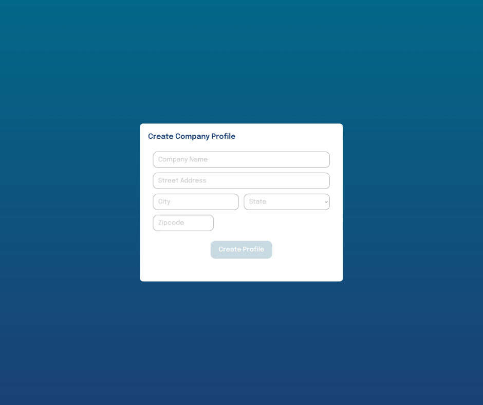Company Profile Create company profile page